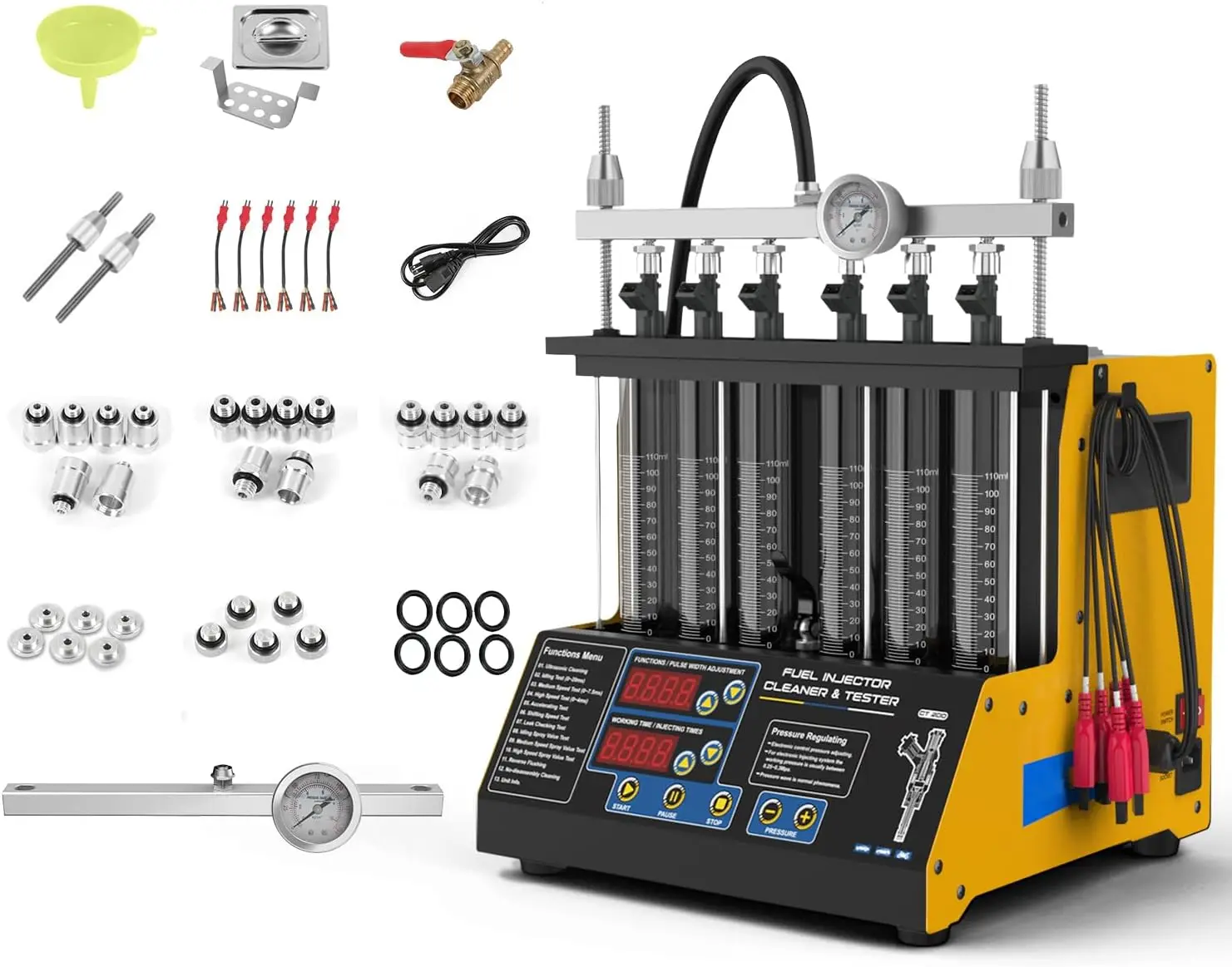 Fuel Injector Tester - Тестер-очиститель форсунок CT200 для 6 цилиндров,