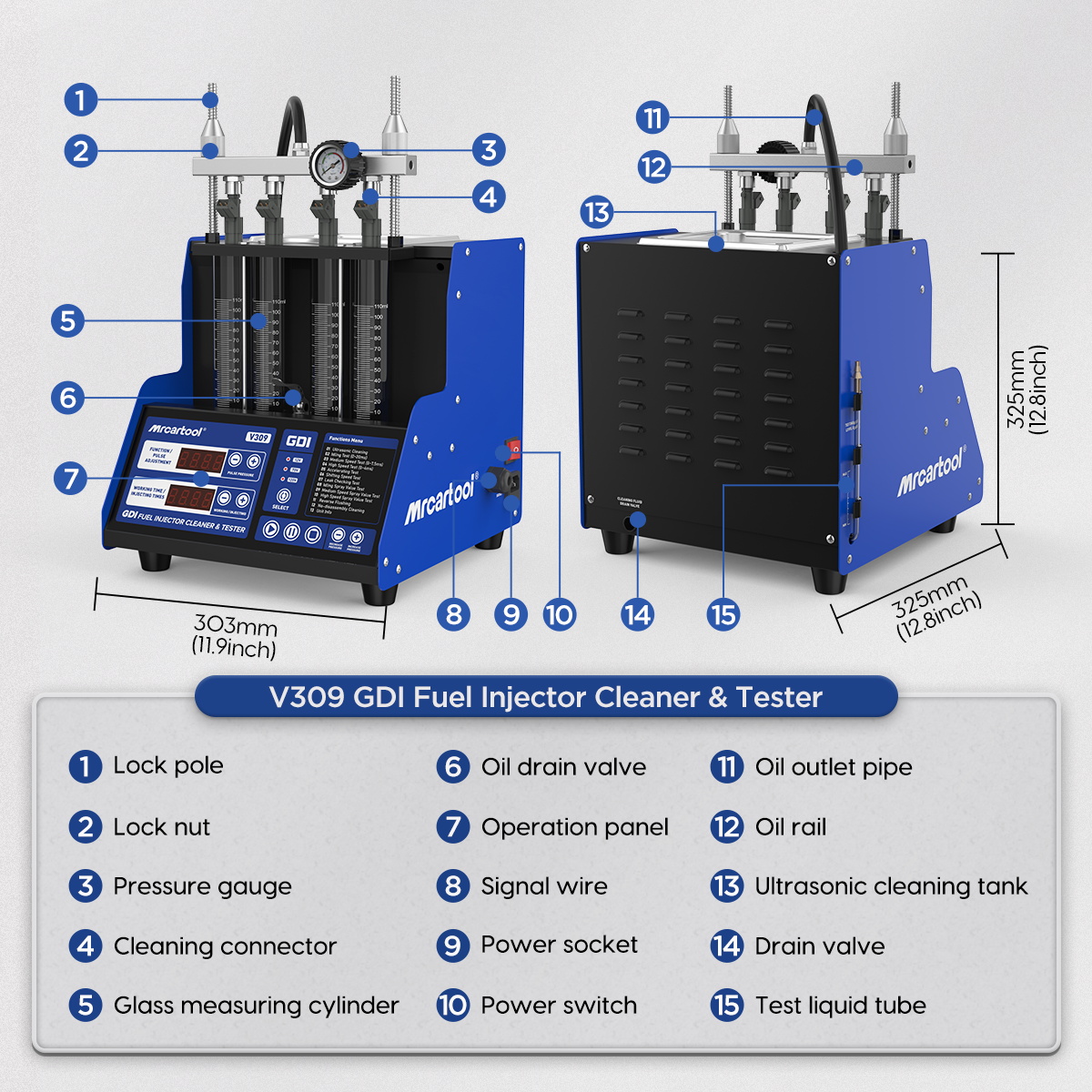 MR CARTOOL GDI Очиститель и те – обзор и цена Fuel Injector Tester