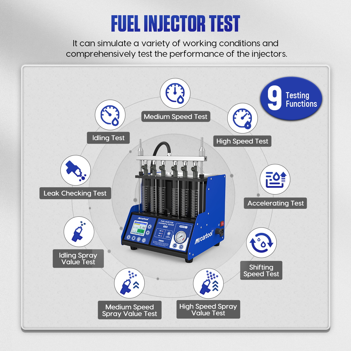 MR CARTOOL V310 – прибор для п – обзор и цена Fuel Injector Tester