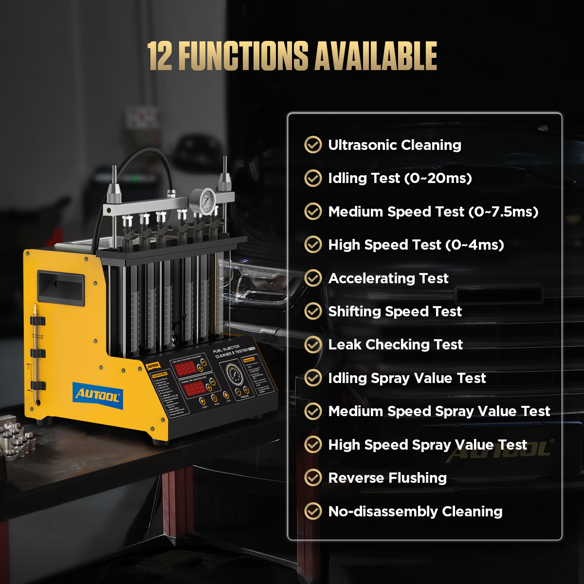 AUTOOL CT200 Ультразвуковой ап – обзор и цена Fuel Injector Tester