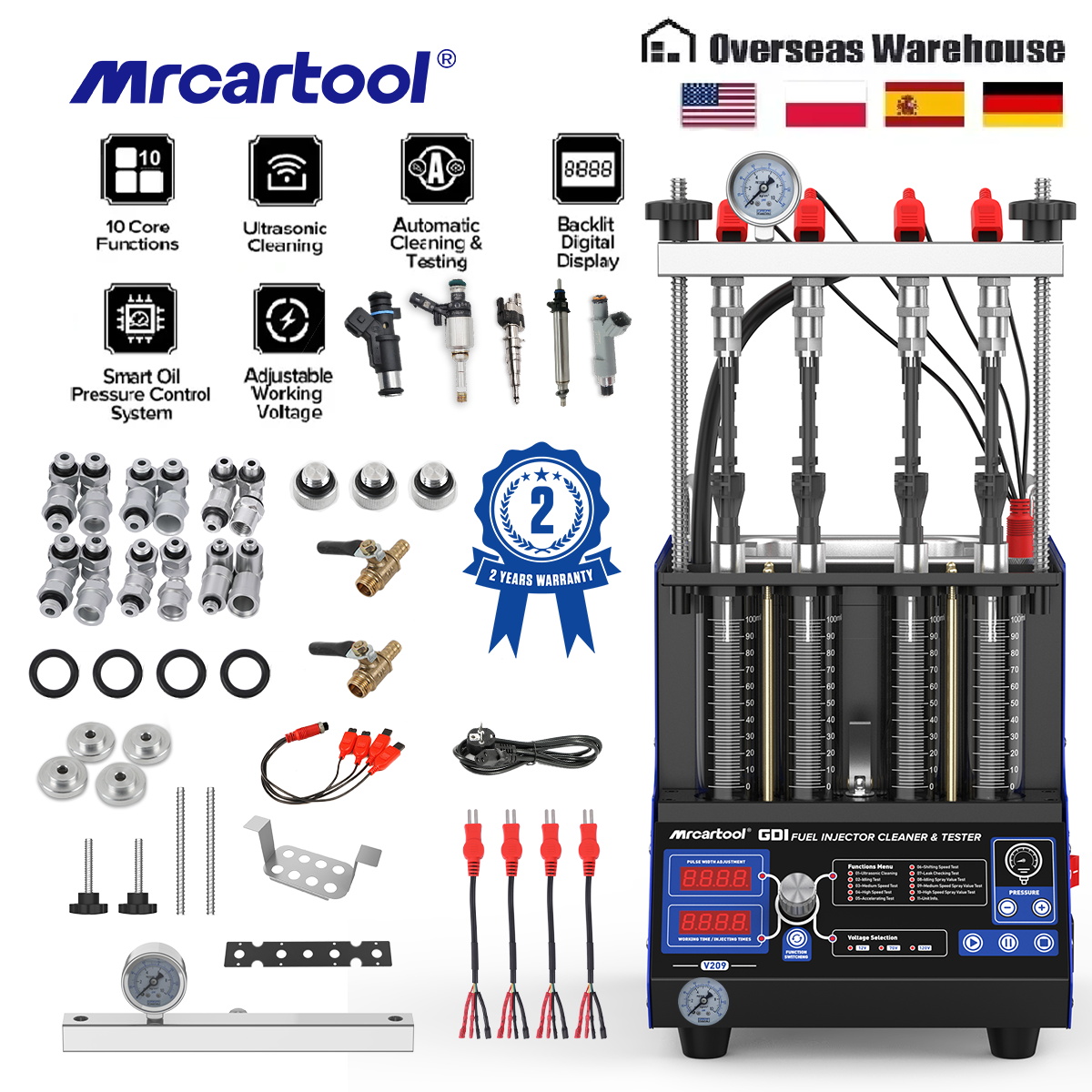 MR CARTOOL V209 GDI EFI FEI Ул – обзор и цена Fuel Injector Tester