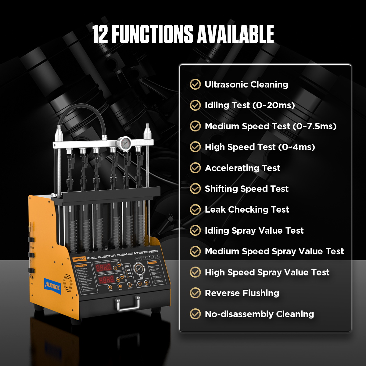AUTOOL CT400 автомобильный GDI – обзор и цена Fuel Injector Tester